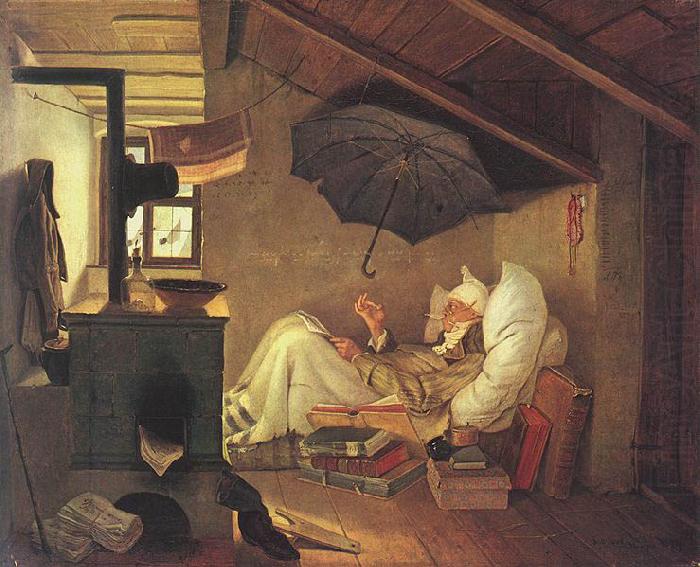 Carl Spitzweg The Poor Poet, china oil painting image